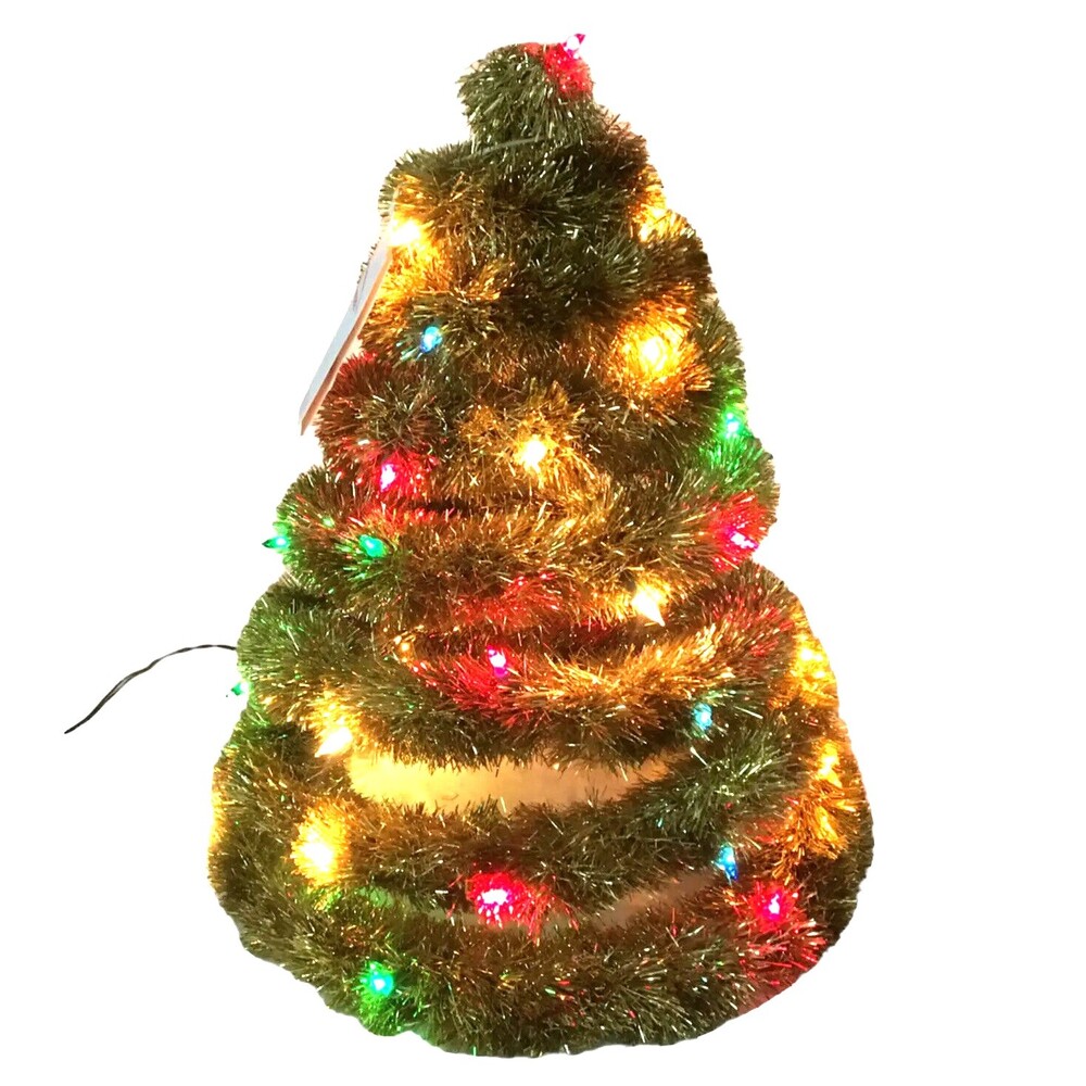 Dees Bouncing Christmas Tree Prelit Artificial Gold Xmas Decor Multi Color Light